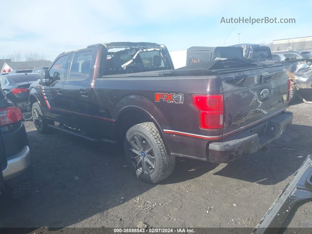 2018 Ford F-150 Lariat Burgundy vin: 1FTFW1E55JFD05141