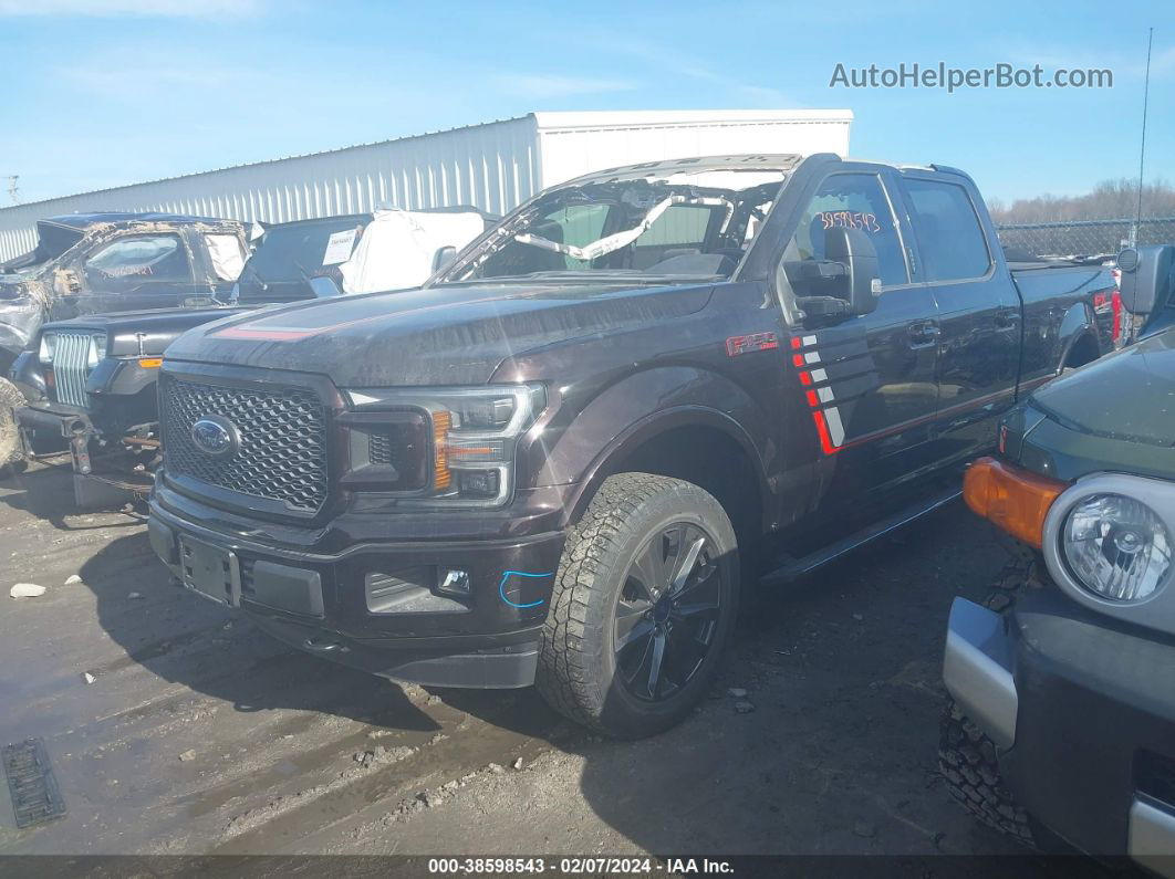 2018 Ford F-150 Lariat Burgundy vin: 1FTFW1E55JFD05141