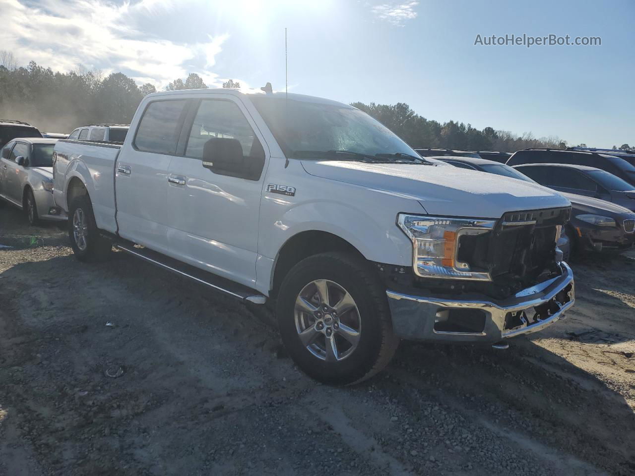 2019 Ford F150 Supercrew White vin: 1FTFW1E55KKD02507