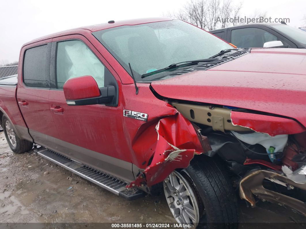 2018 Ford F-150 Lariat Red vin: 1FTFW1E57JFB47806