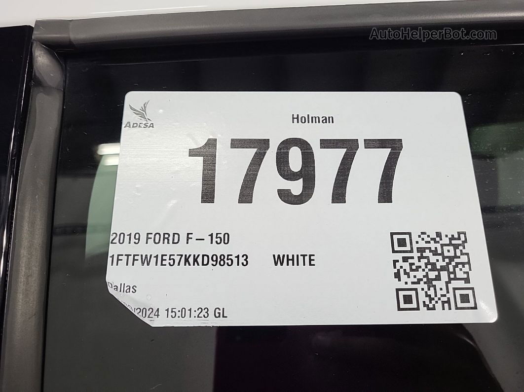 2019 Ford F-150 Xlt vin: 1FTFW1E57KKD98513