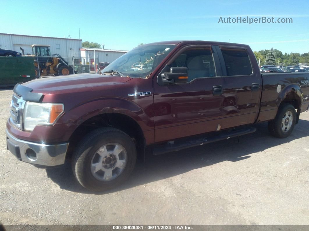 2010 Ford F-150 Xlt Maroon vin: 1FTFW1E83AFC12810