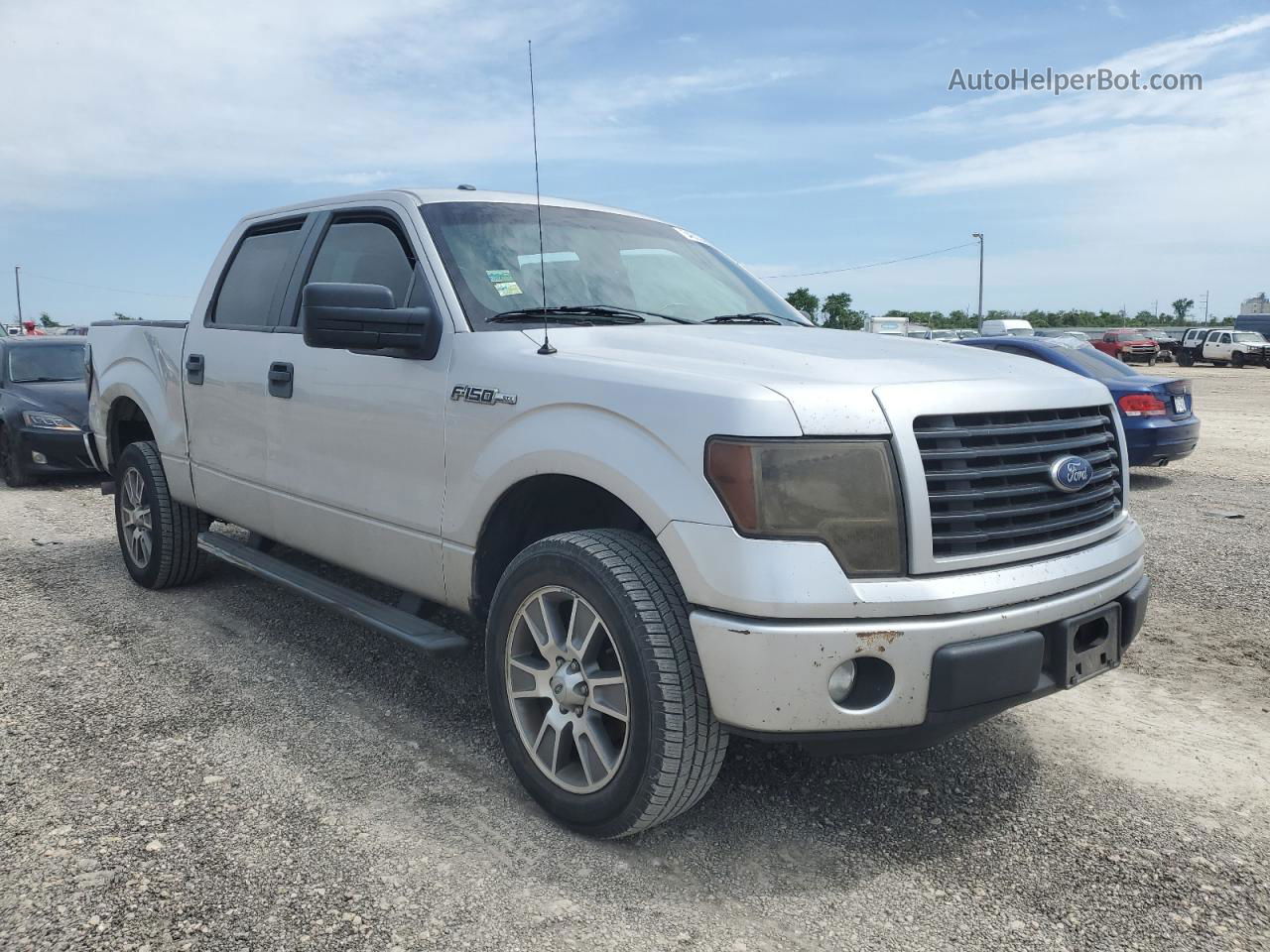 2014 Ford F150 Supercrew Silver vin: 1FTFW1EF0EKD66936