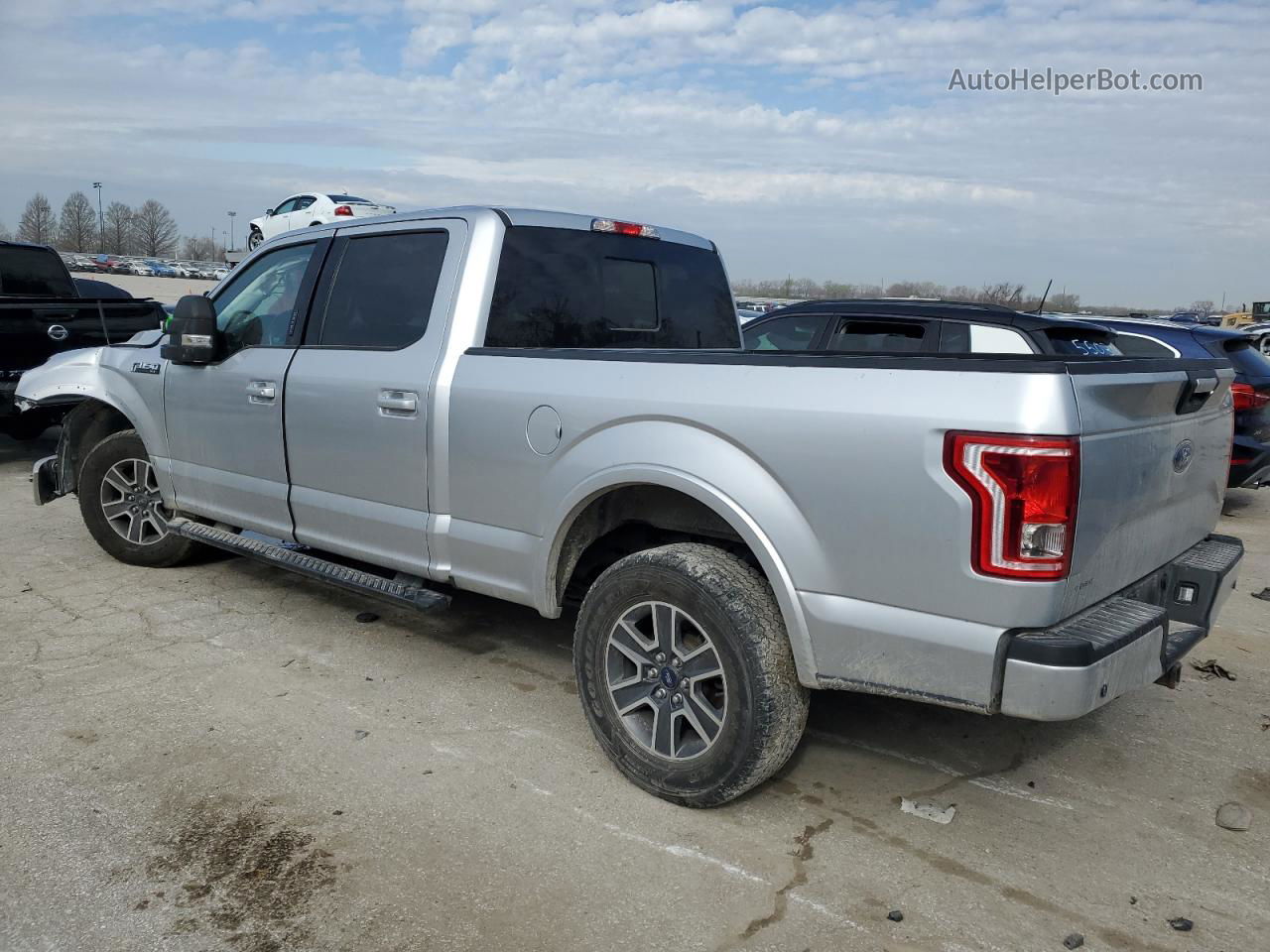 2017 Ford F150 Supercrew Silver vin: 1FTFW1EF1HFA15336