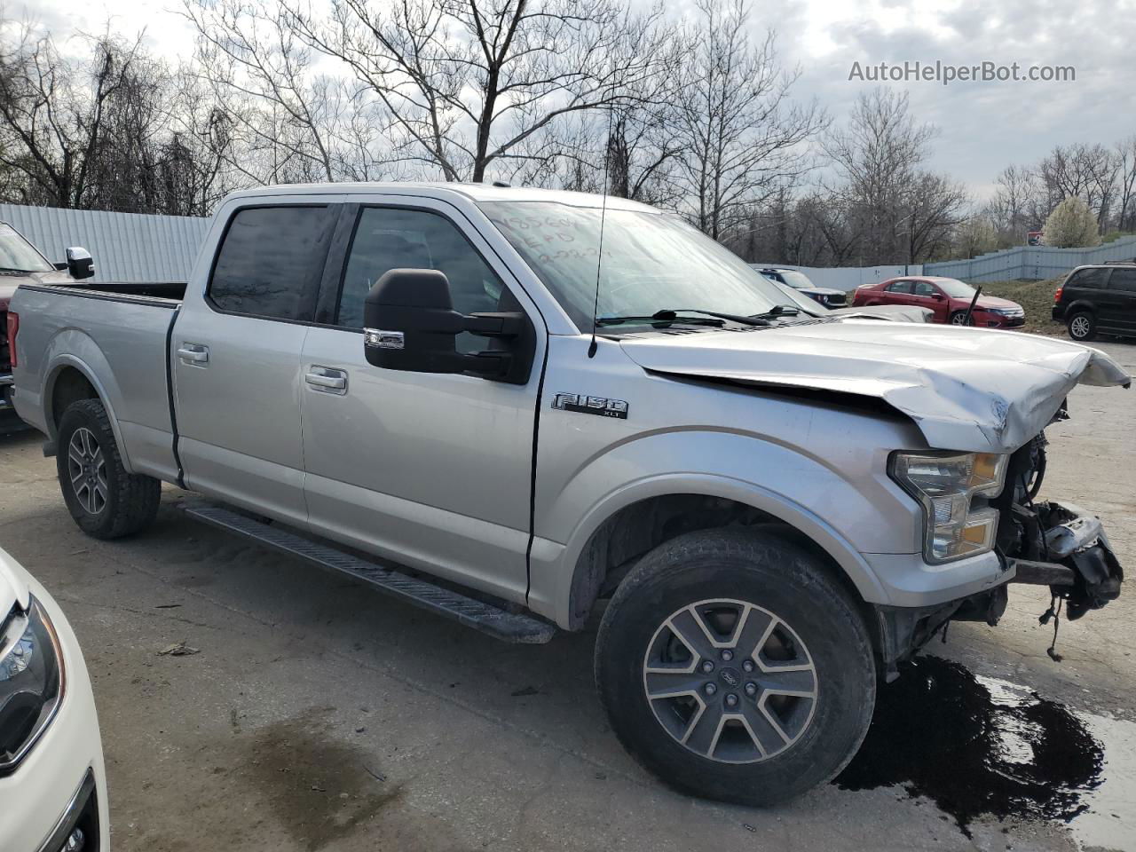 2017 Ford F150 Supercrew Silver vin: 1FTFW1EF1HFA15336