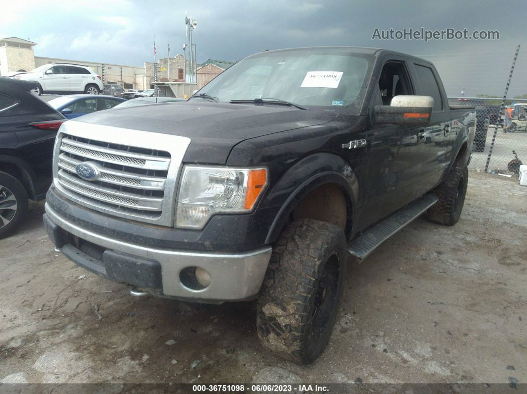 2014 Ford F-150 Lariat Black vin: 1FTFW1EF2EKE77679