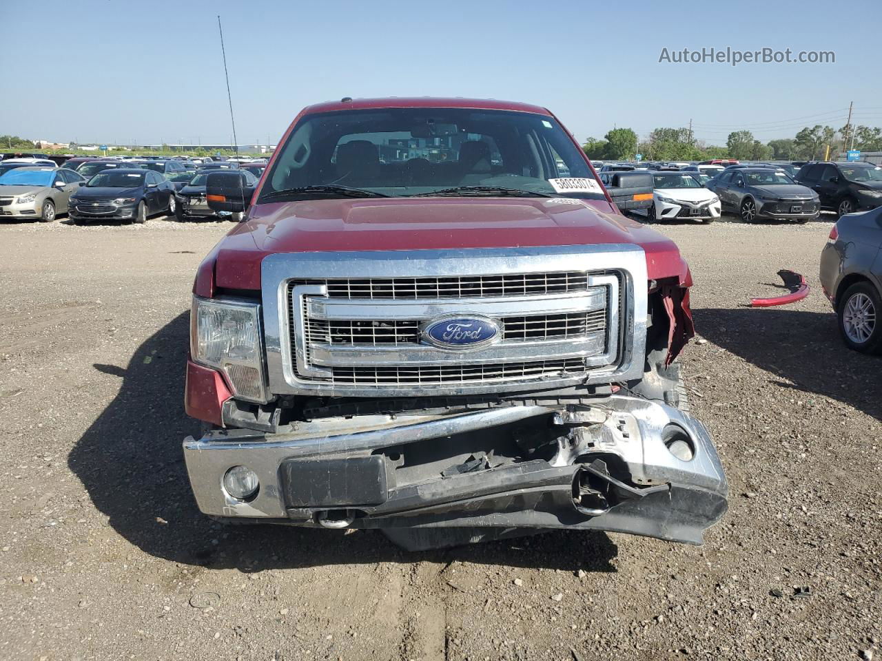 2014 Ford F150 Supercrew Красный vin: 1FTFW1EF2EKF25665