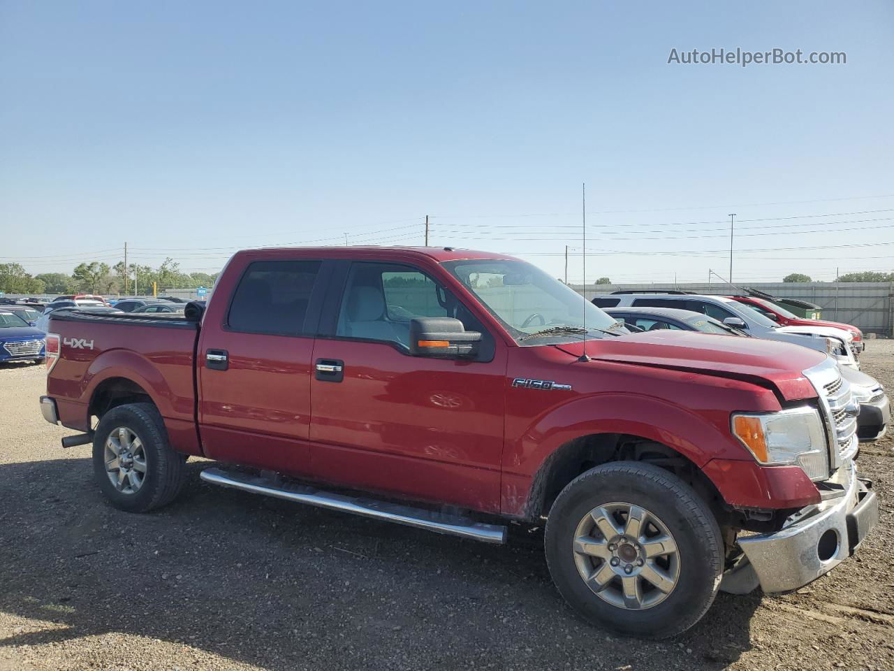 2014 Ford F150 Supercrew Красный vin: 1FTFW1EF2EKF25665