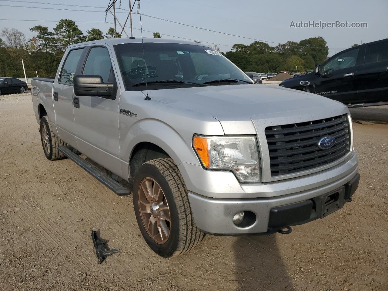 2014 Ford F150 Supercrew Silver vin: 1FTFW1EF4EKF87262