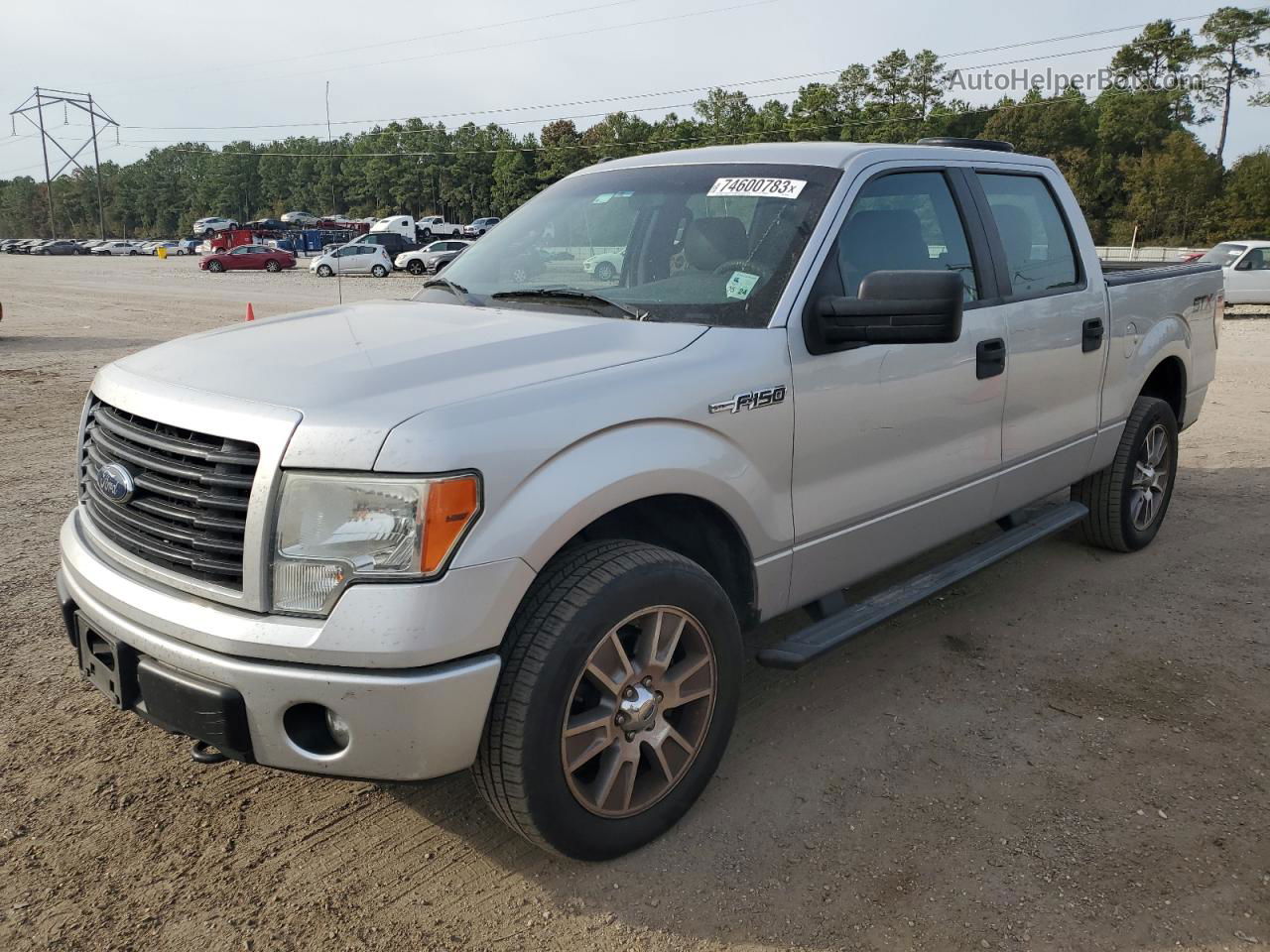 2014 Ford F150 Supercrew Silver vin: 1FTFW1EF4EKF87262