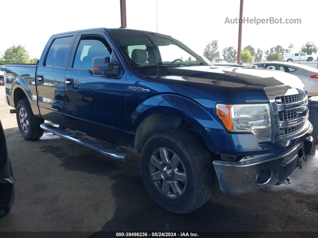 2014 Ford F-150 Xlt Dark Blue vin: 1FTFW1EF6EKD60865