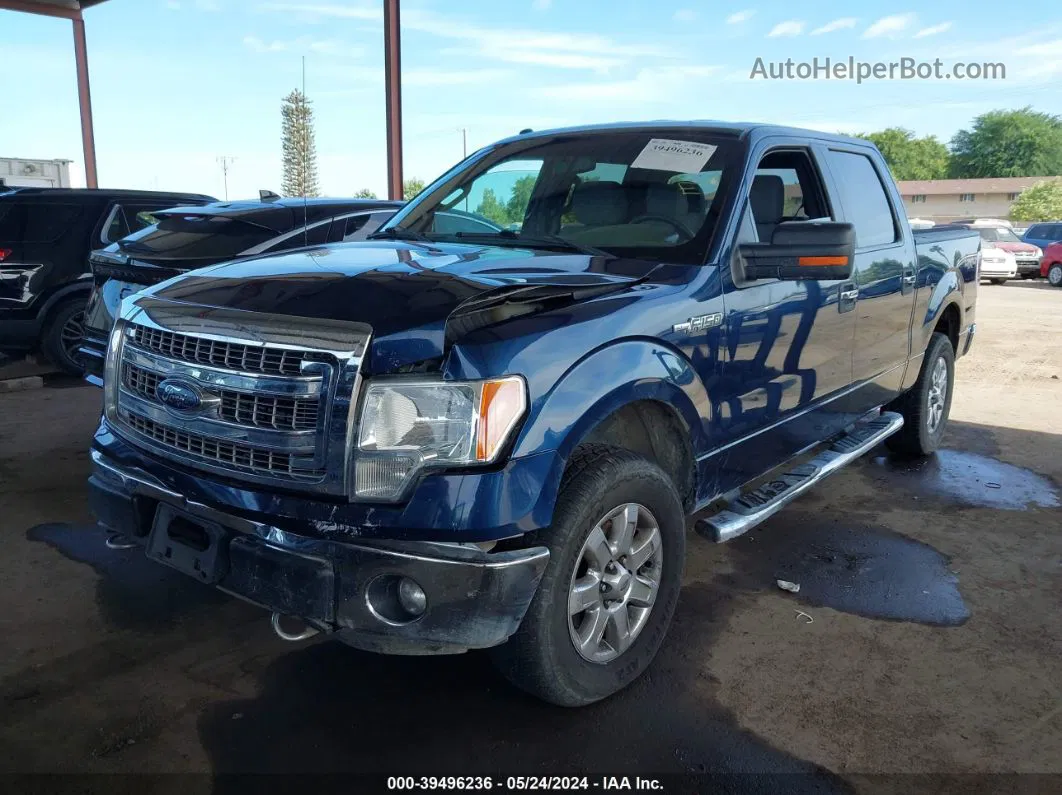 2014 Ford F-150 Xlt Dark Blue vin: 1FTFW1EF6EKD60865