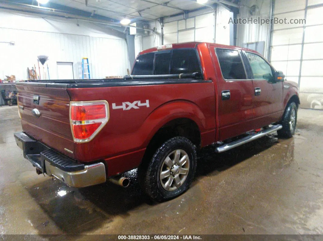 2014 Ford F-150 Xlt Maroon vin: 1FTFW1EF6EKD91422