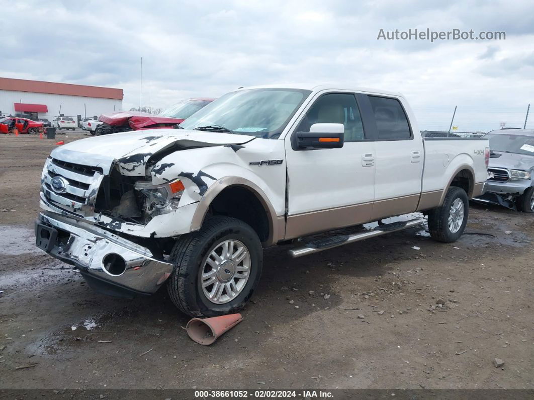 2014 Ford F-150 Lariat White vin: 1FTFW1EF7EKD20102