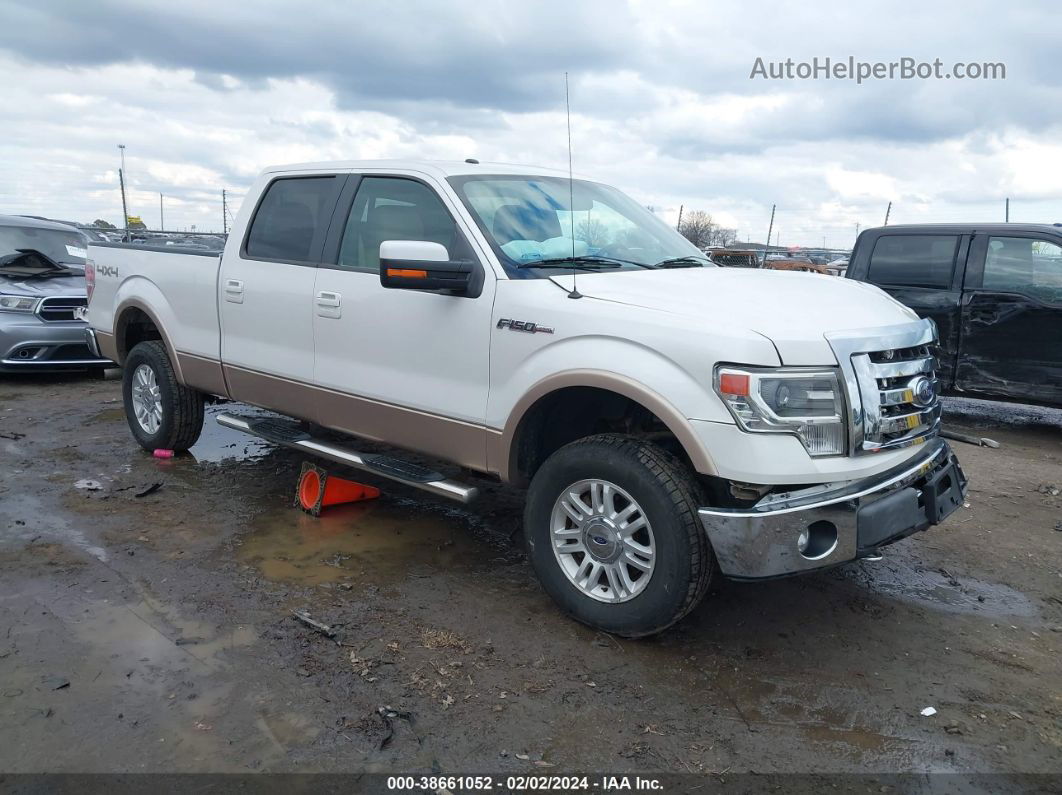 2014 Ford F-150 Lariat White vin: 1FTFW1EF7EKD20102