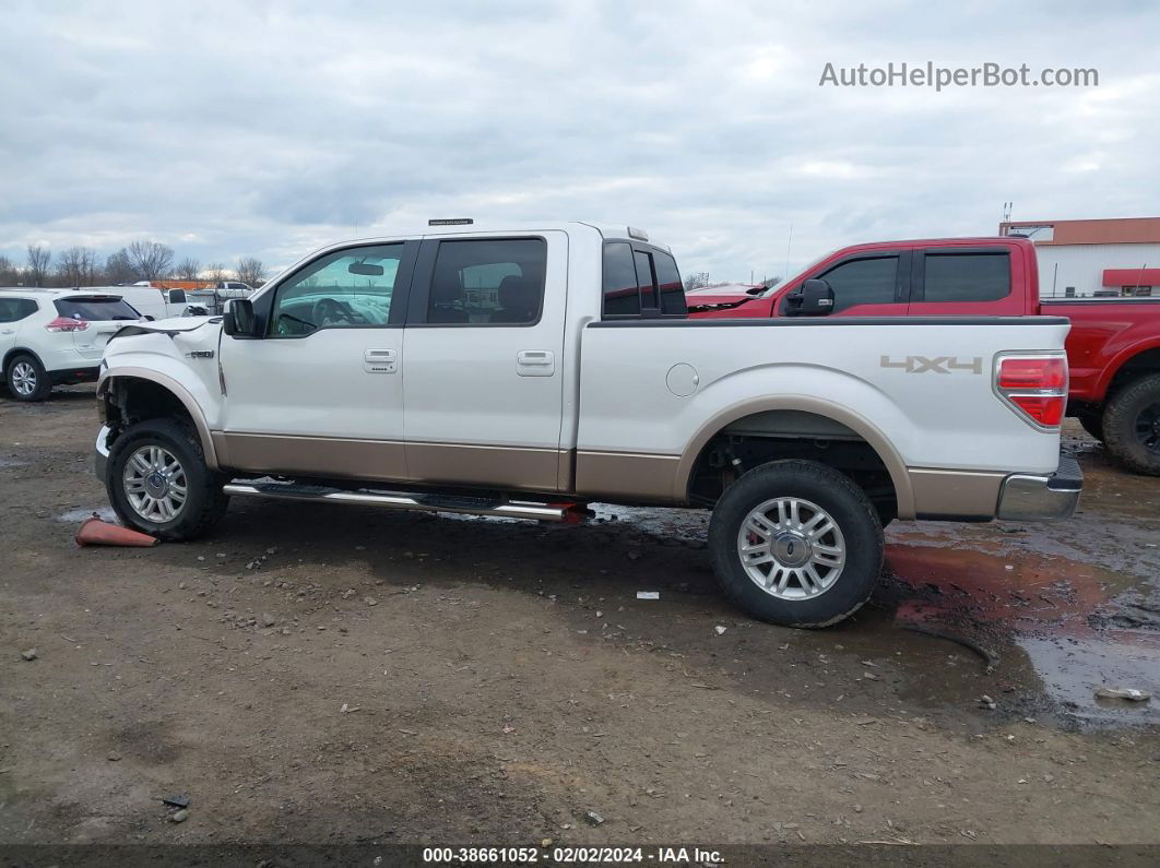 2014 Ford F-150 Lariat White vin: 1FTFW1EF7EKD20102