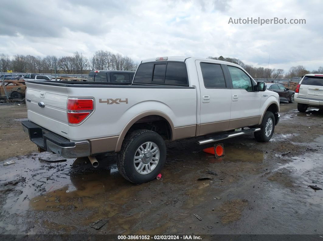 2014 Ford F-150 Lariat White vin: 1FTFW1EF7EKD20102