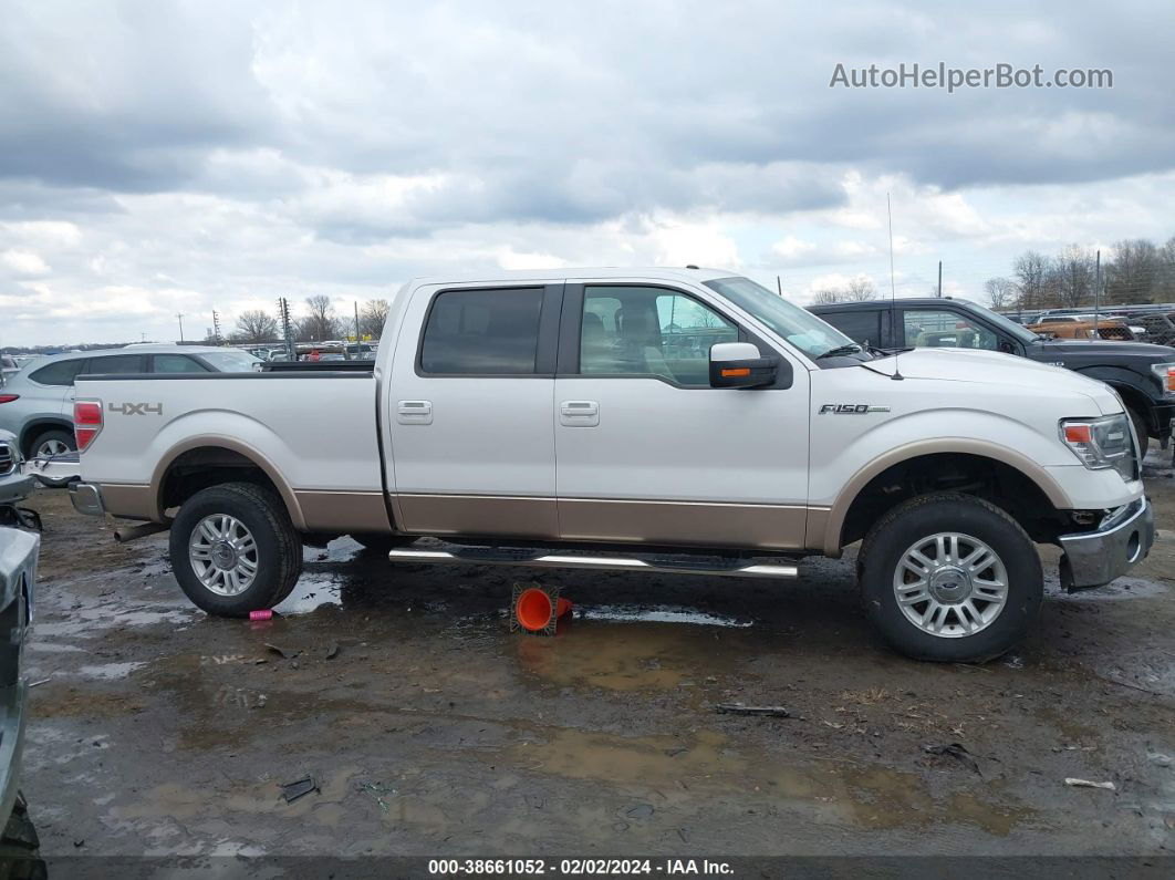 2014 Ford F-150 Lariat White vin: 1FTFW1EF7EKD20102