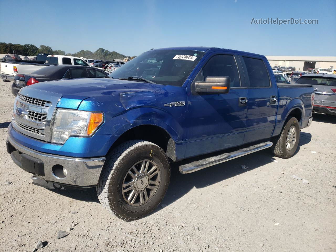 2014 Ford F150 Supercrew Синий vin: 1FTFW1EF7EKG29147