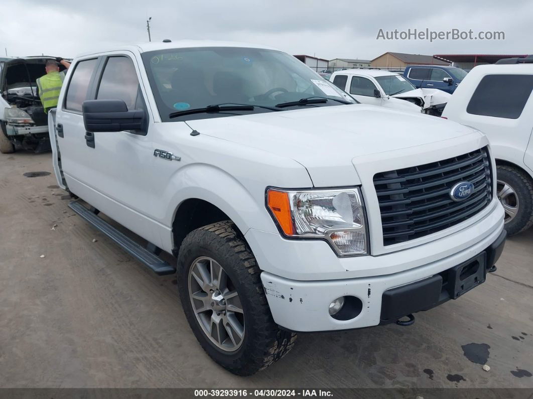 2014 Ford F-150 Stx White vin: 1FTFW1EF8EFC70710