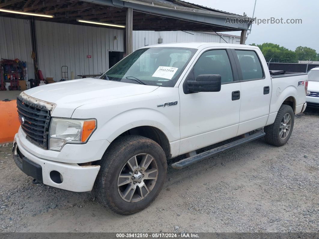 2014 Ford F-150 Stx White vin: 1FTFW1EF8EKF68410