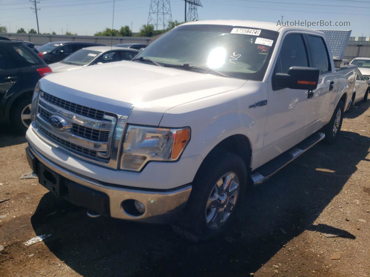 2014 Ford F150 Supercrew White vin: 1FTFW1EF8EKG14110