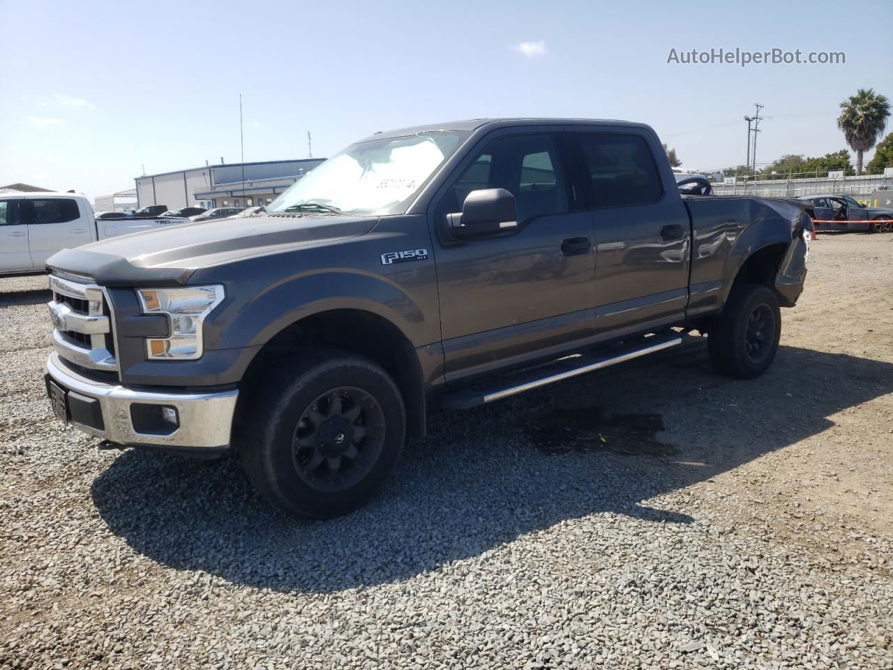 2017 Ford F150 Supercrew Gray vin: 1FTFW1EF8HFC63017