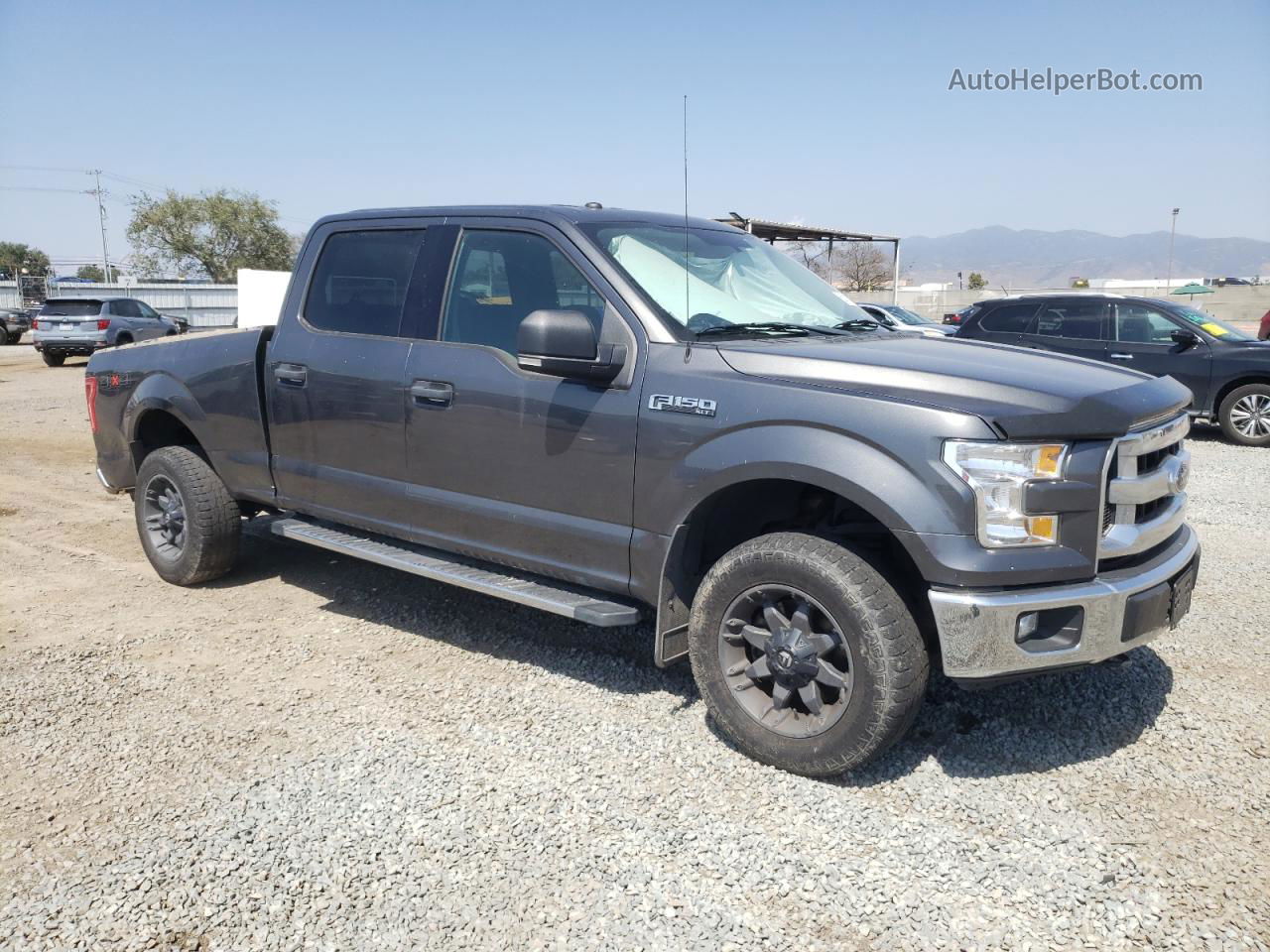 2017 Ford F150 Supercrew Gray vin: 1FTFW1EF8HFC63017