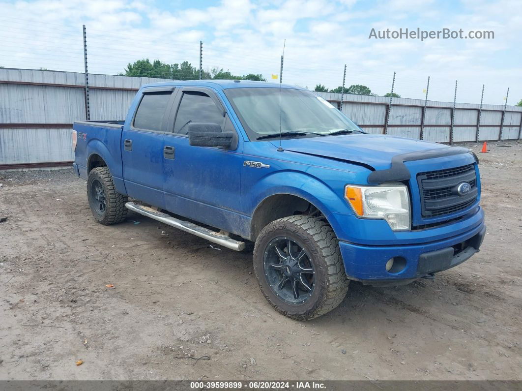 2014 Ford F-150 Stx Blue vin: 1FTFW1EF9EKE72852