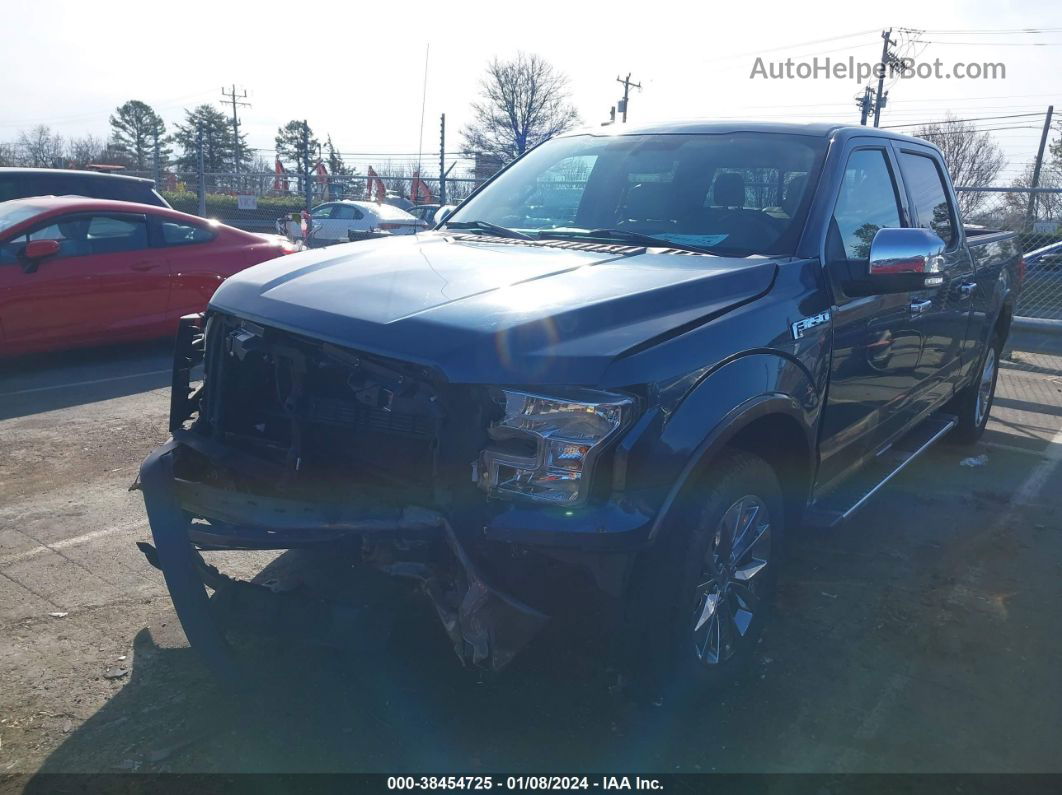 2017 Ford F-150 Lariat Blue vin: 1FTFW1EF9HFA93105