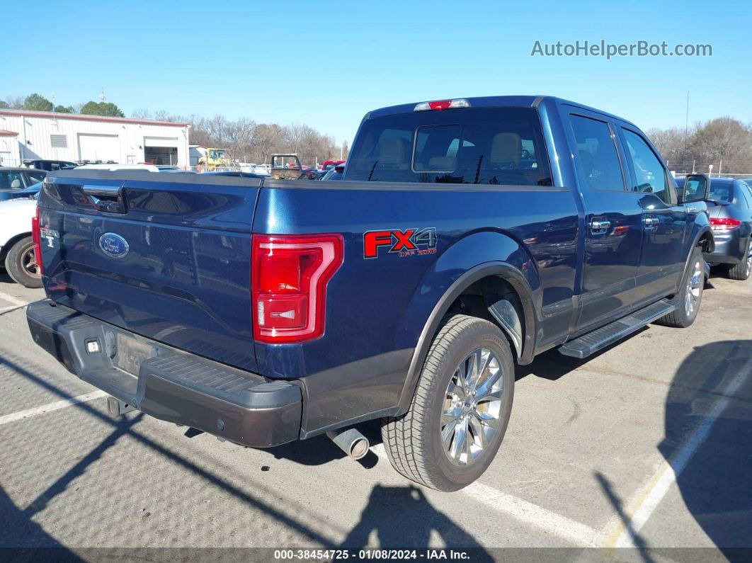 2017 Ford F-150 Lariat Blue vin: 1FTFW1EF9HFA93105