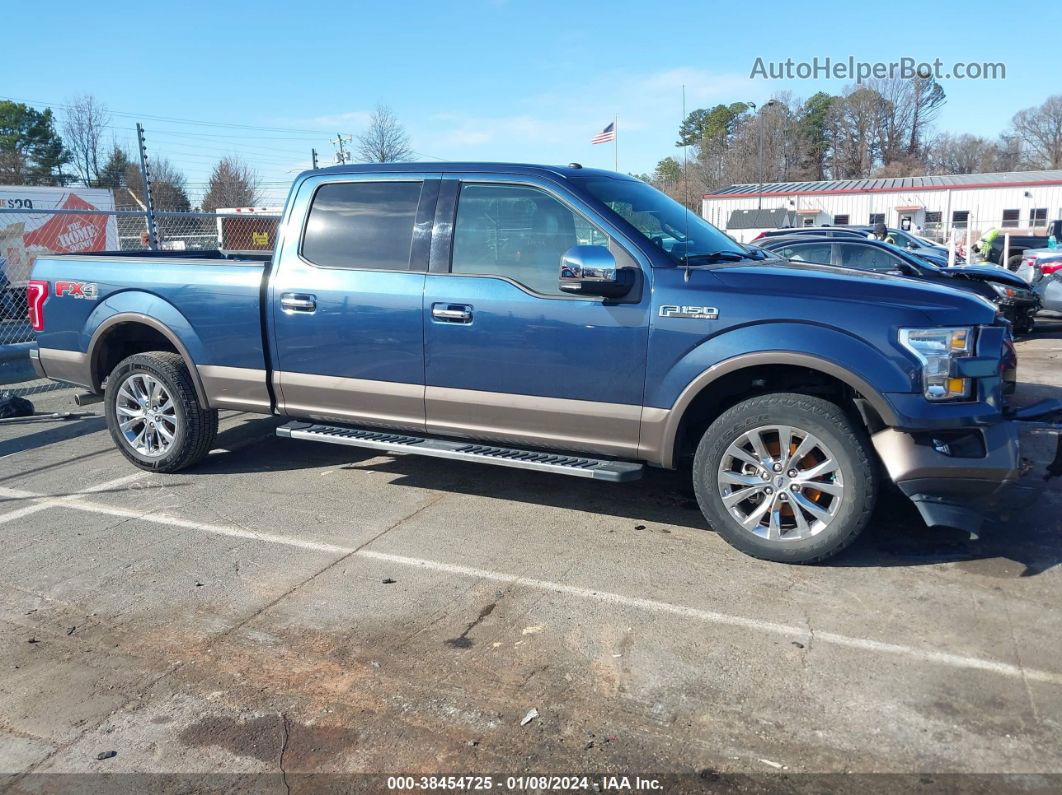 2017 Ford F-150 Lariat Blue vin: 1FTFW1EF9HFA93105