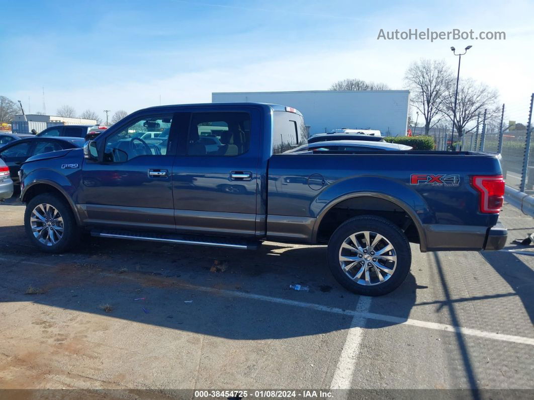 2017 Ford F-150 Lariat Blue vin: 1FTFW1EF9HFA93105