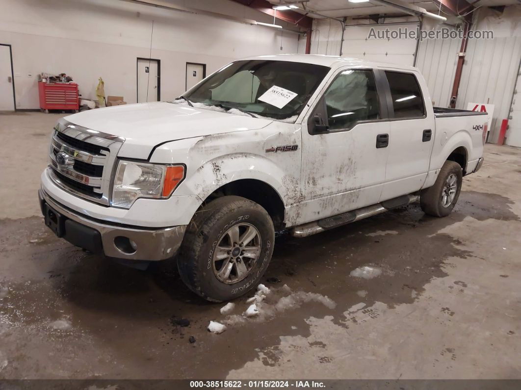 2014 Ford F-150 Xlt White vin: 1FTFW1EFXEKF93969