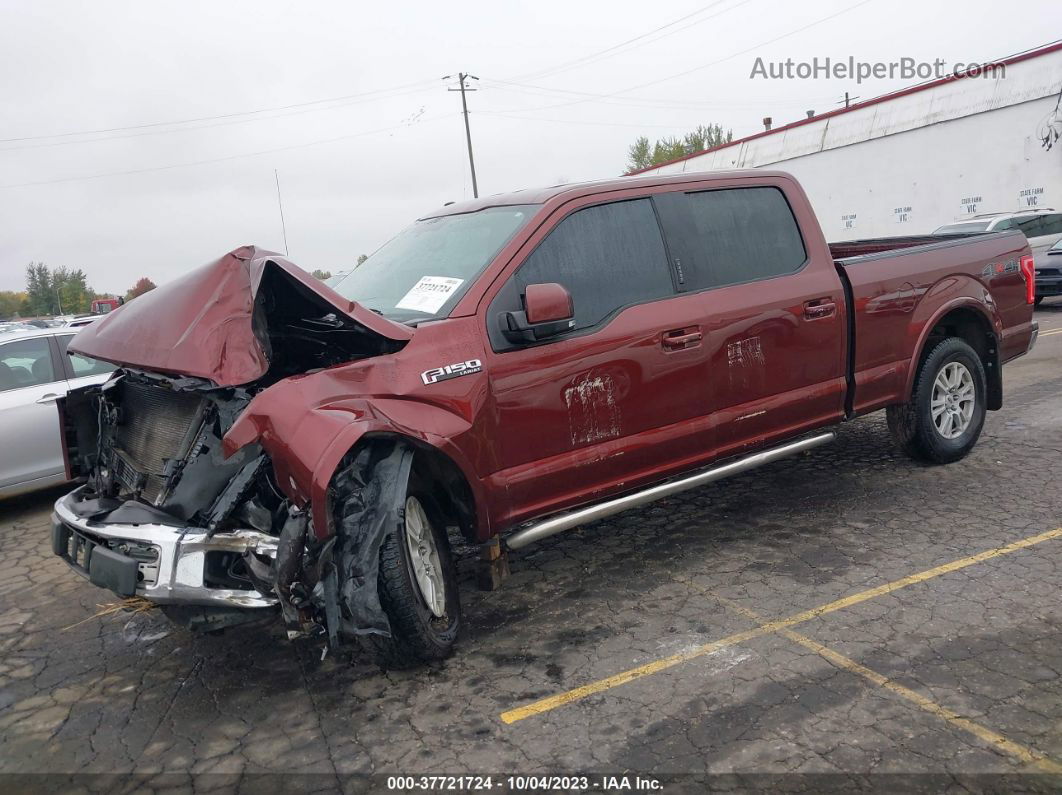 2017 Ford F-150 Lariat Burgundy vin: 1FTFW1EFXHKE01583