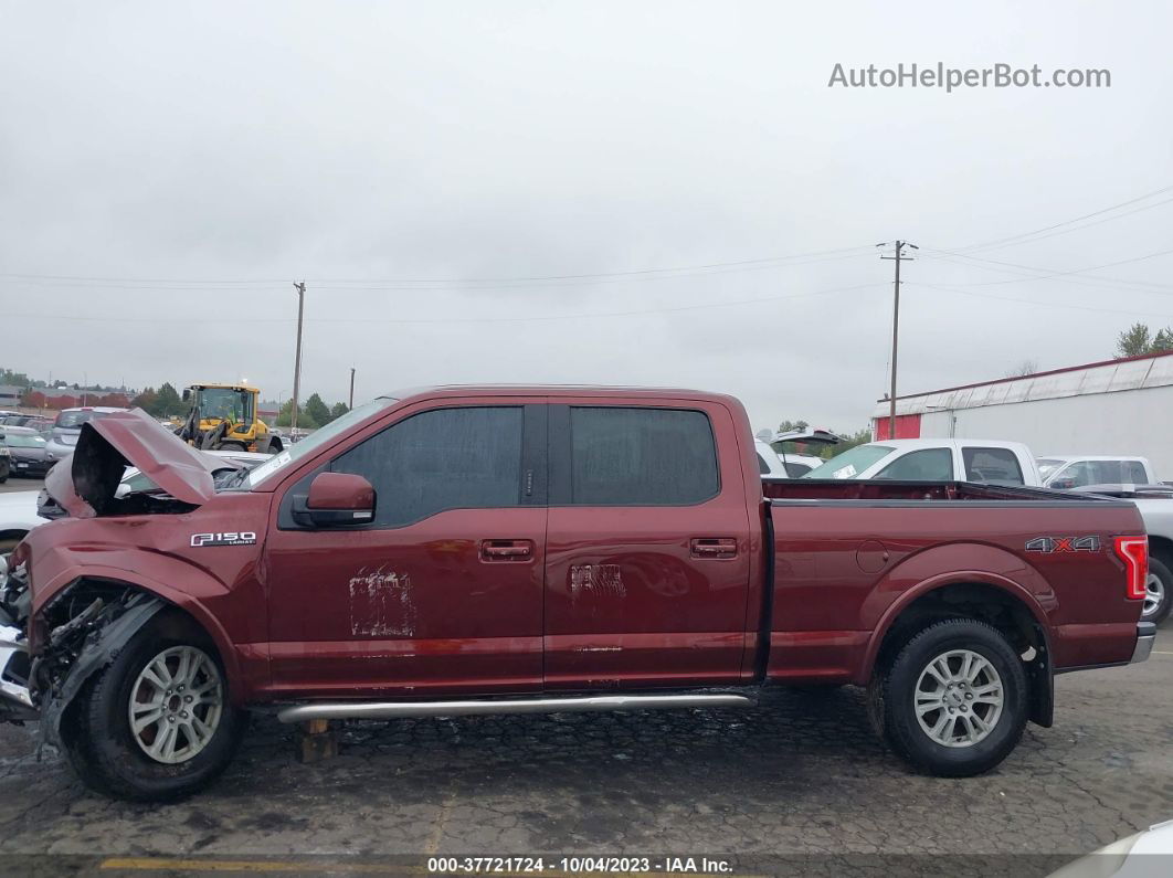 2017 Ford F-150 Lariat Burgundy vin: 1FTFW1EFXHKE01583