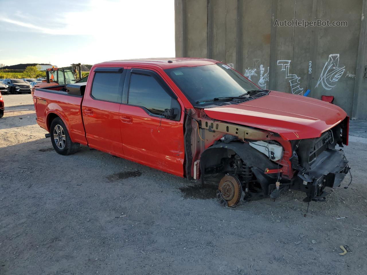 2017 Ford F150 Supercrew Red vin: 1FTFW1EG0HKD04143