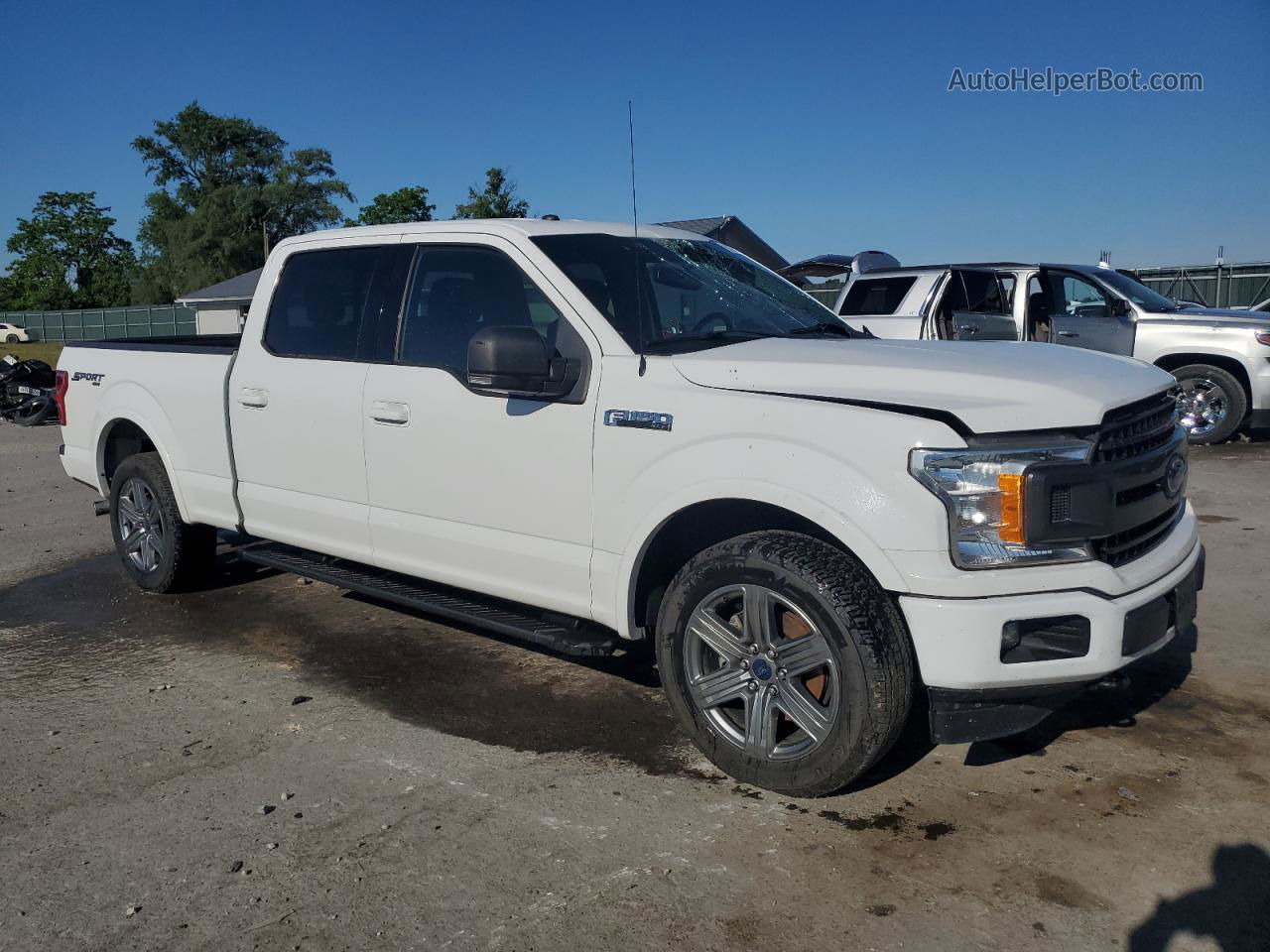 2018 Ford F150 Supercrew White vin: 1FTFW1EG0JFA58435