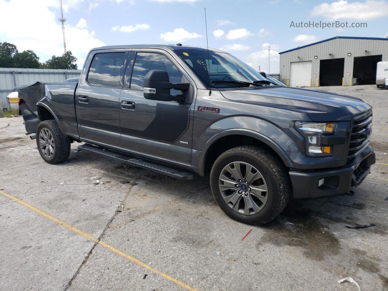 2017 Ford F150 Supercrew Gray vin: 1FTFW1EG1HFC25430