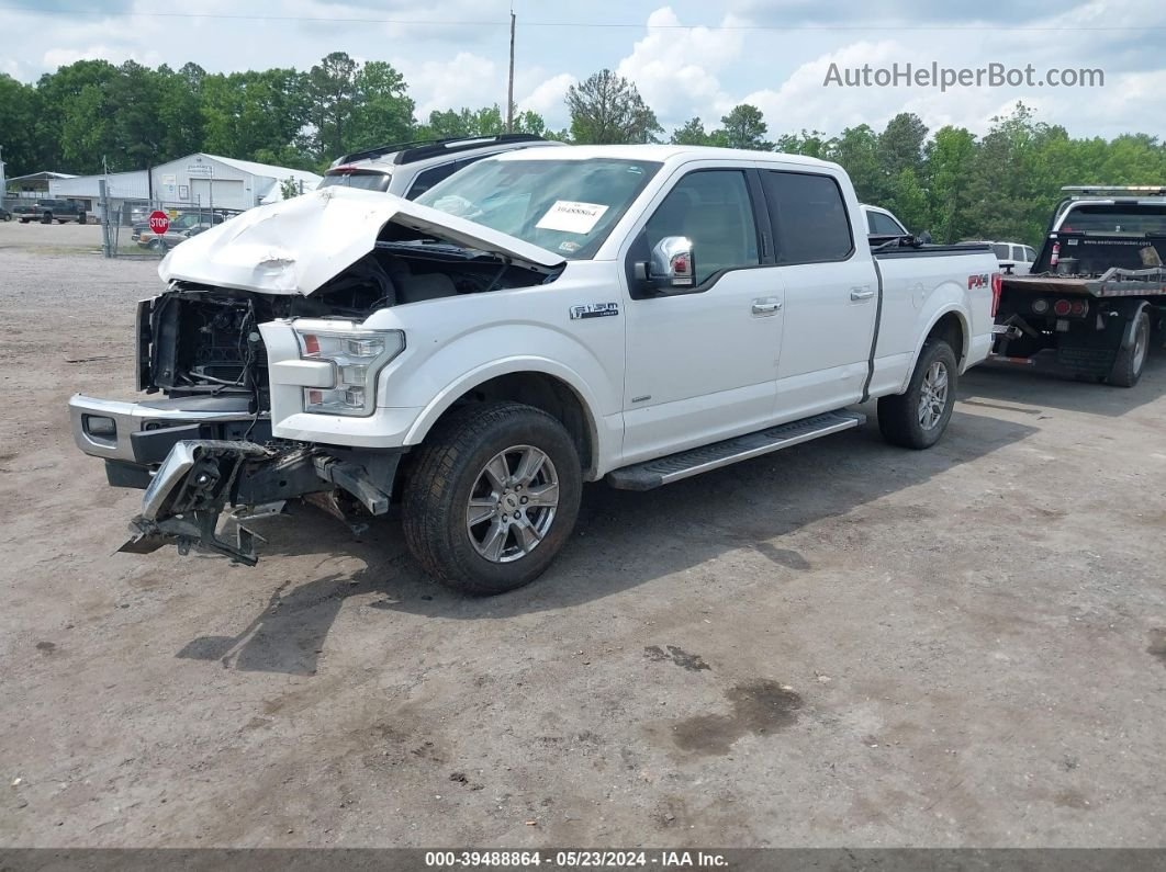 2017 Ford F-150 Lariat White vin: 1FTFW1EG1HKD15345