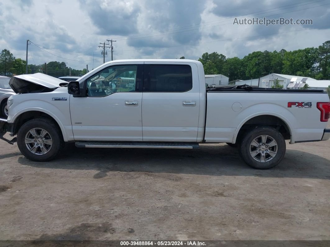 2017 Ford F-150 Lariat White vin: 1FTFW1EG1HKD15345