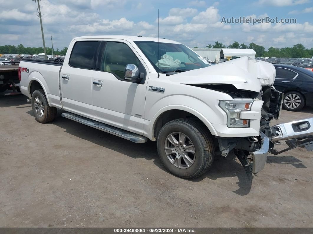 2017 Ford F-150 Lariat White vin: 1FTFW1EG1HKD15345