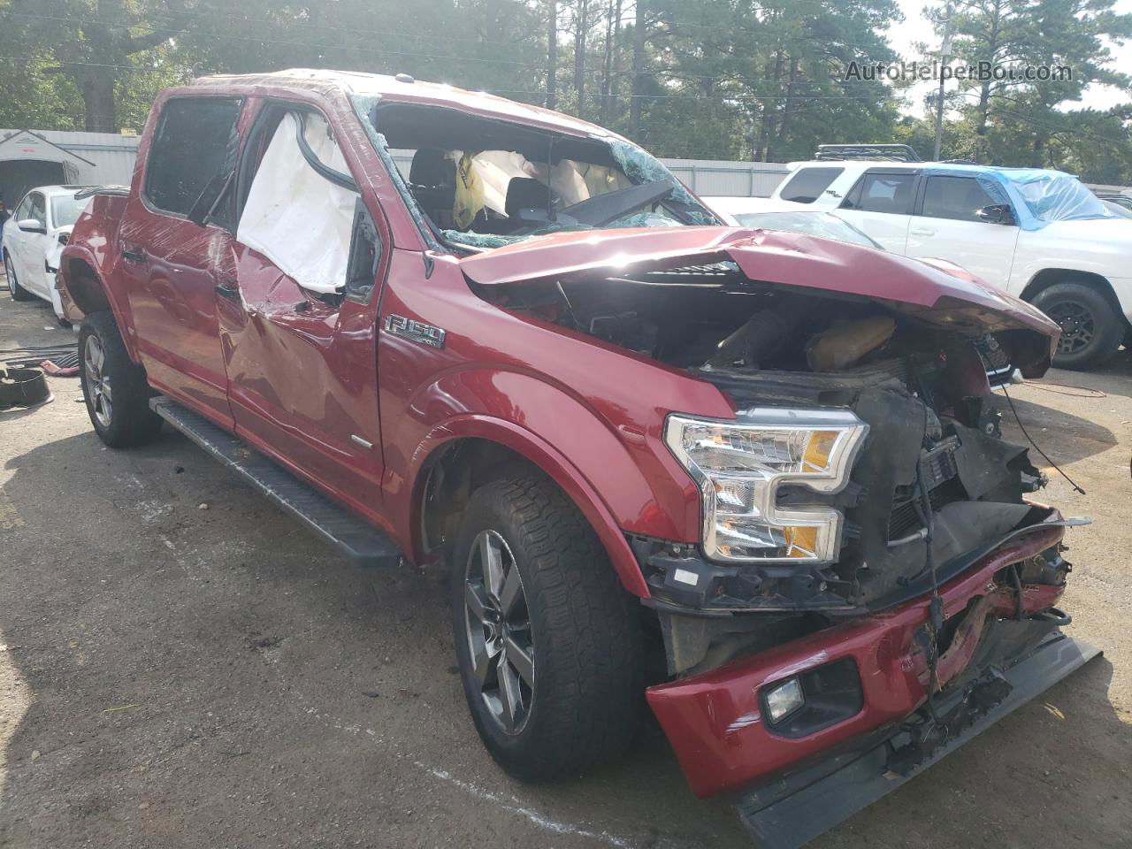 2017 Ford F150 Supercrew Red vin: 1FTFW1EG2HFB13266