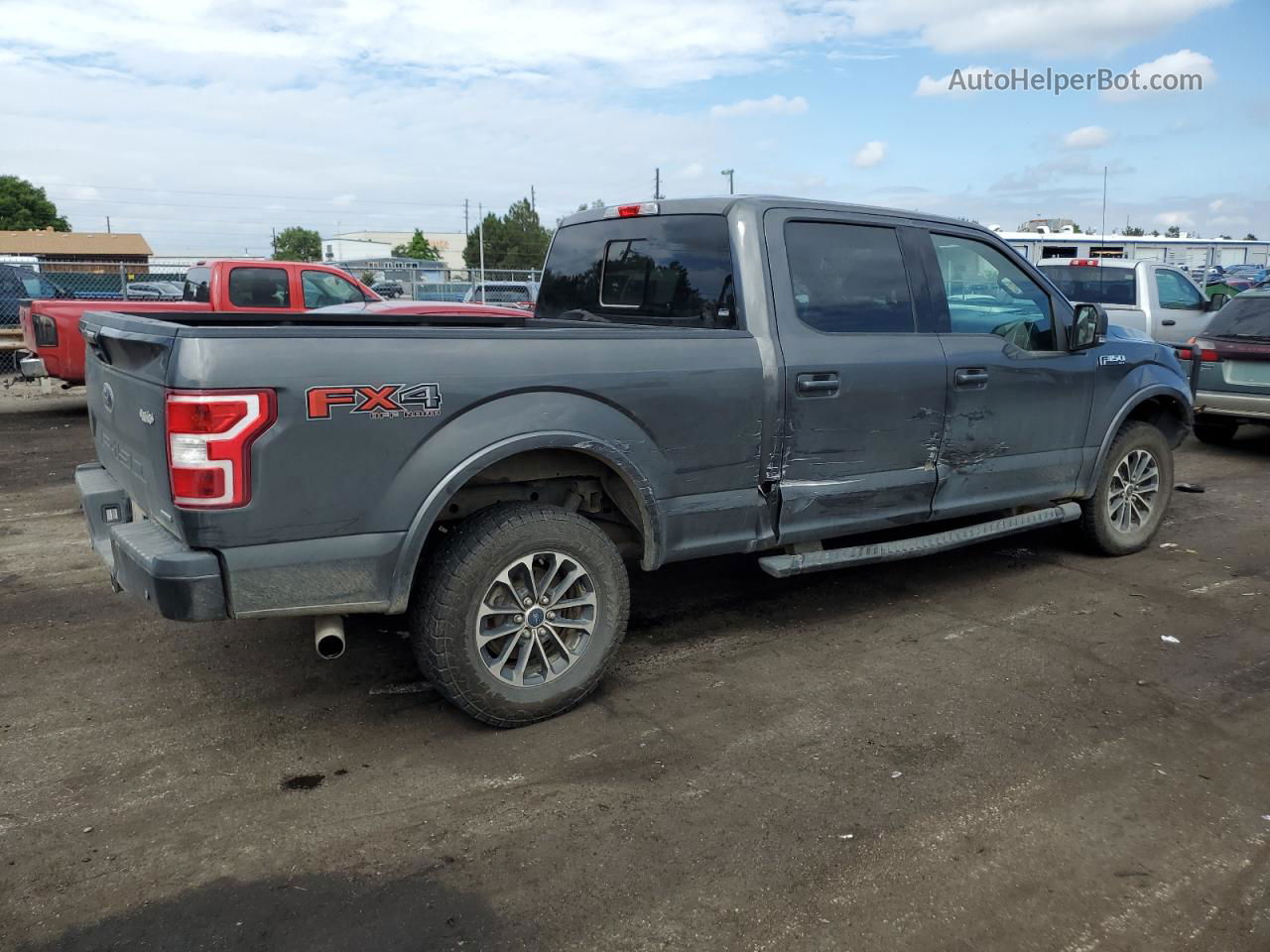 2018 Ford F150 Supercrew Gray vin: 1FTFW1EG2JKF77414