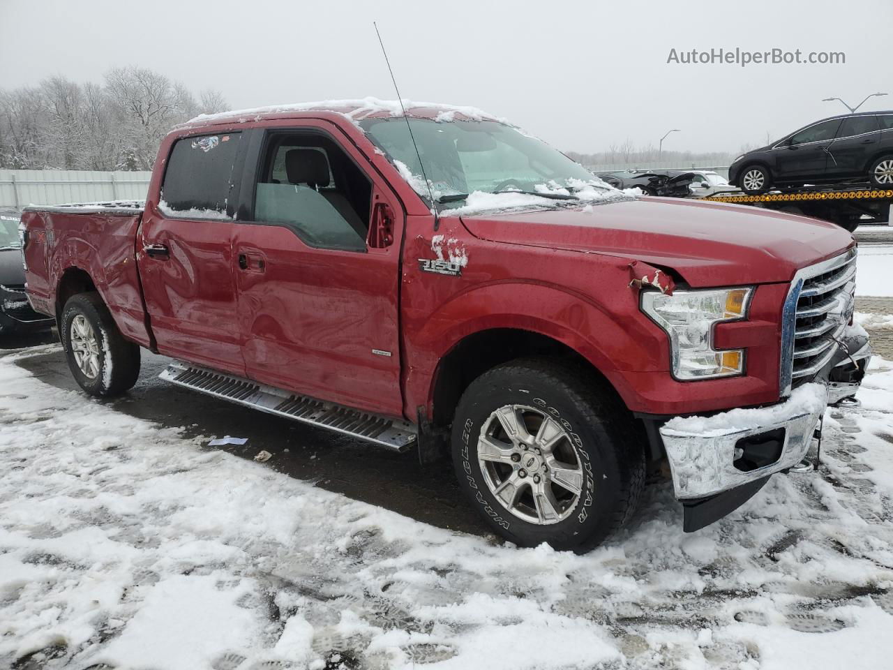 2017 Ford F150 Supercrew Red vin: 1FTFW1EG4HFB57219