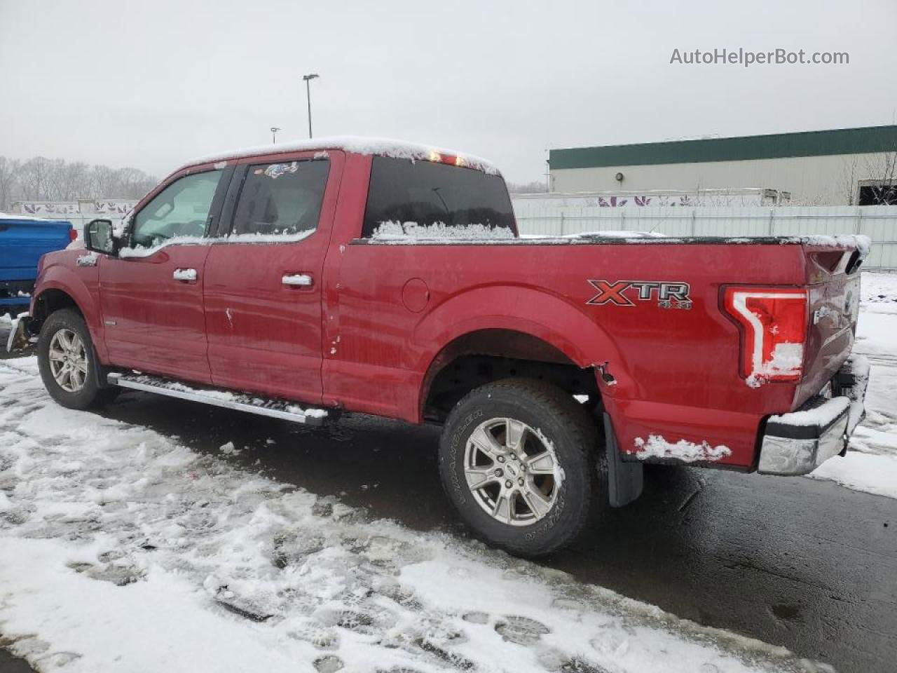 2017 Ford F150 Supercrew Red vin: 1FTFW1EG4HFB57219