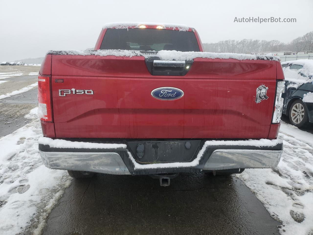 2017 Ford F150 Supercrew Red vin: 1FTFW1EG4HFB57219