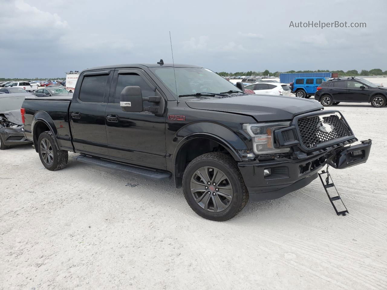 2018 Ford F150 Supercrew Black vin: 1FTFW1EG4JFC72778