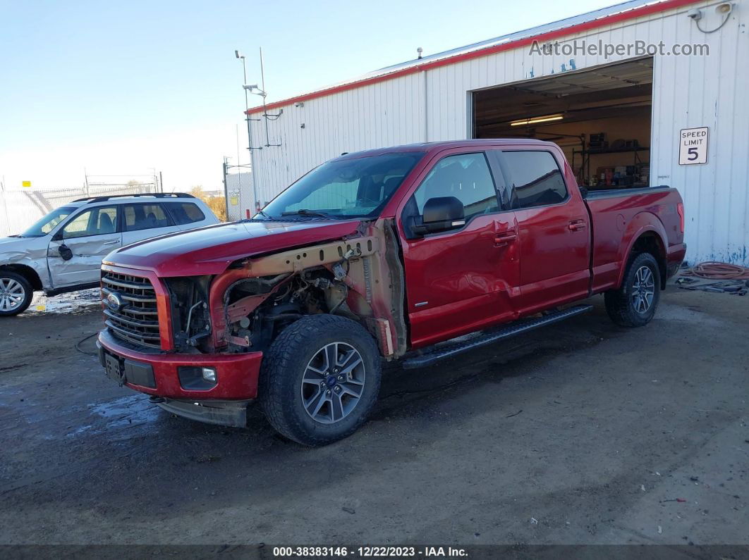 2017 Ford F-150 Xlt Burgundy vin: 1FTFW1EG6HKE52779