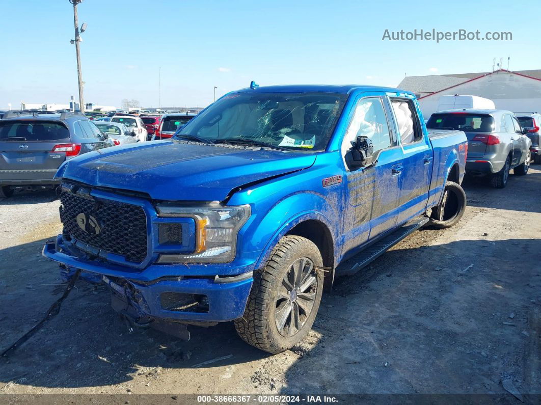 2018 Ford F-150 Xlt Blue vin: 1FTFW1EG7JFC17337